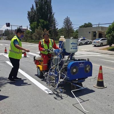 ماشین MMA Booster Pushing Road Line Marking برای اسپری کردن پیاده رو